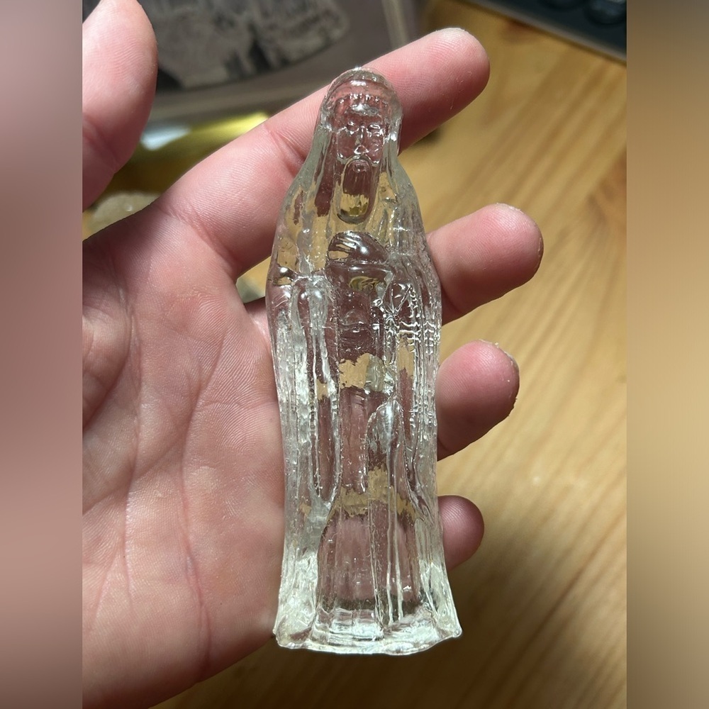Vintage Glass Nativity Christmas Decor Set w Box Incomplete vintage nativity set - Picture 4 of 11